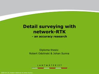 Detail surveying with network-RTK - an accuracy research