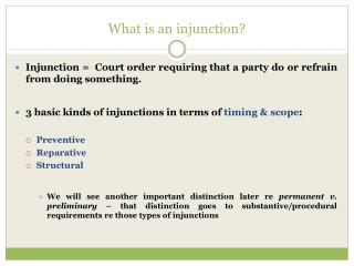 What is an injunction?