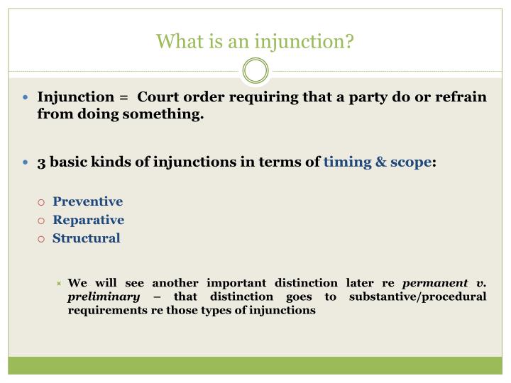 what is an injunction