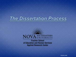 The Dissertation Process