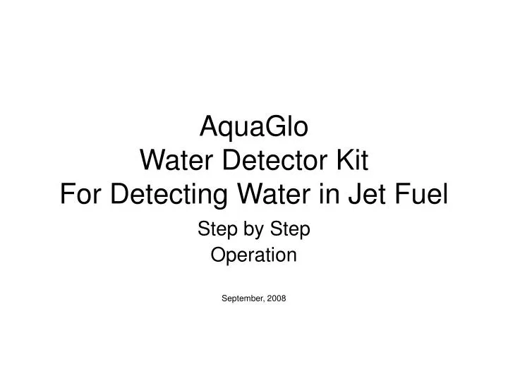 aquaglo water detector kit for detecting water in jet fuel