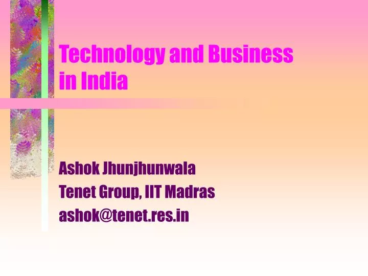 technology and business in india