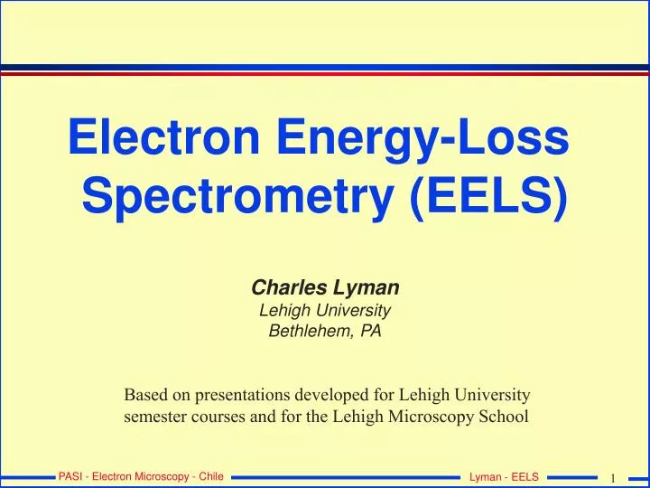 electron energy loss spectrometry eels