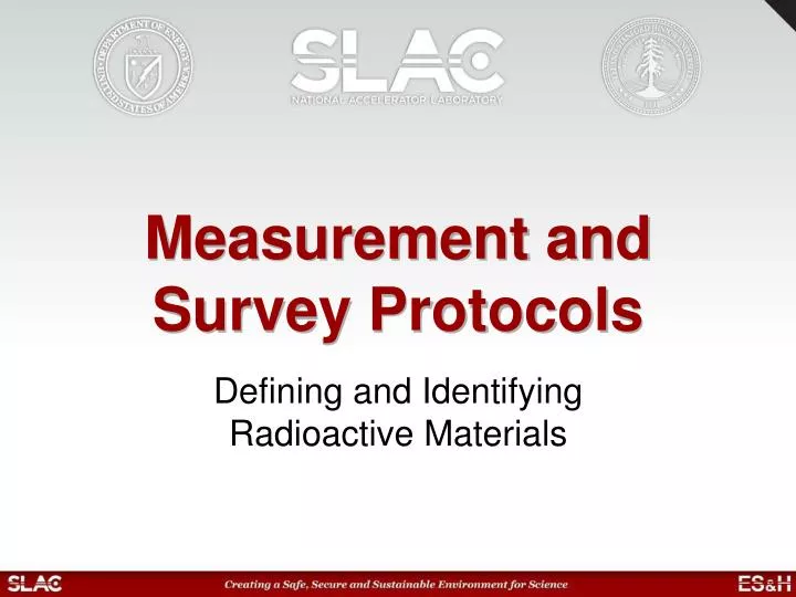 measurement and survey protocols