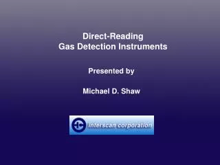 Direct-Reading Gas Detection Instruments