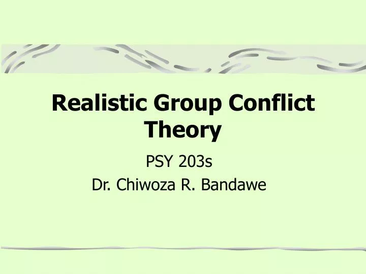 realistic group conflict theory