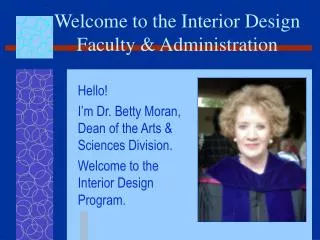 Welcome to the Interior Design Faculty &amp; Administration