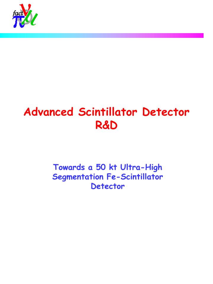 advanced scintillator detector r d