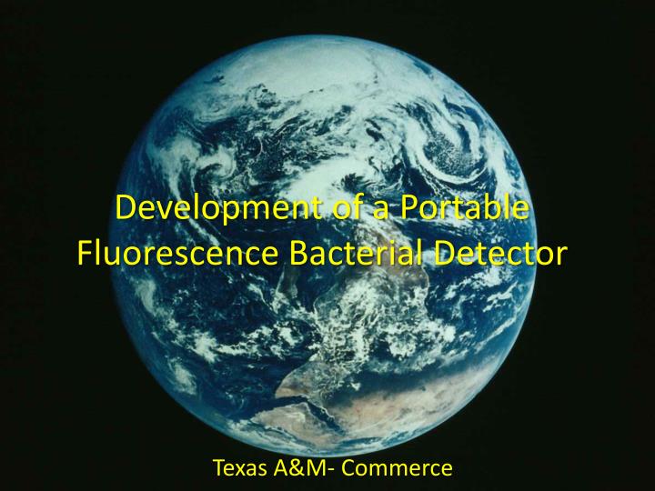 development of a portable fluorescence bacterial detector