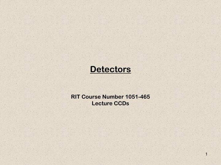 detectors