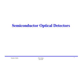 Semiconductor Optical Detectors