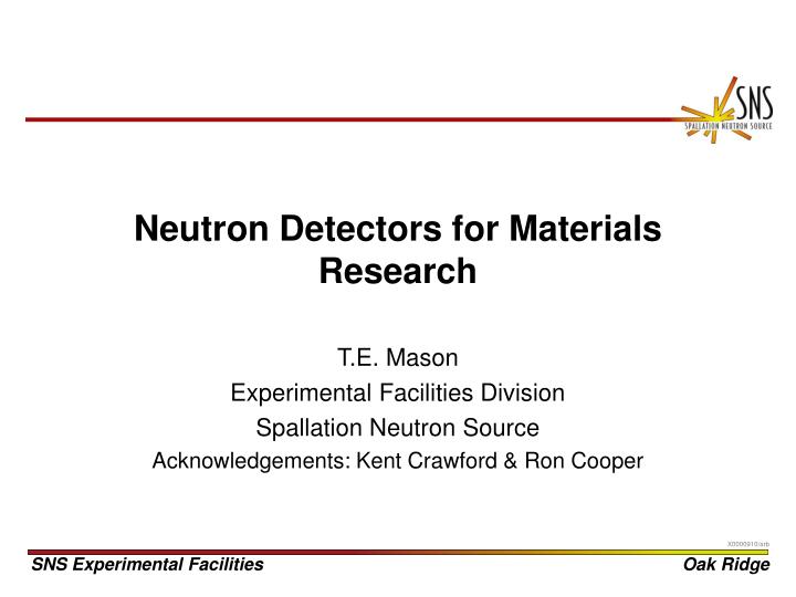neutron detectors for materials research
