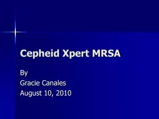 Cepheid Xpert MRSA