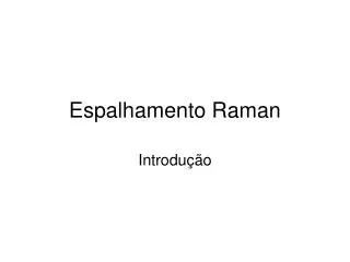 Espalhamento Raman