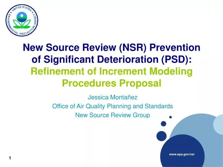 jessica monta ez office of air quality planning and standards new source review group