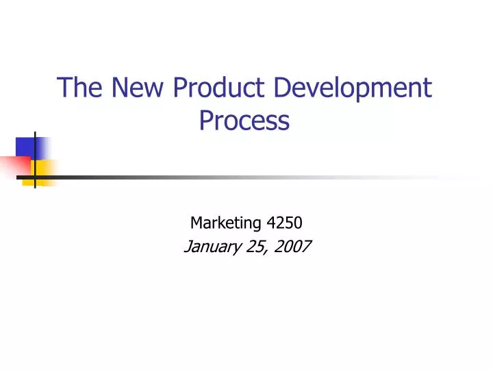 the new product development process