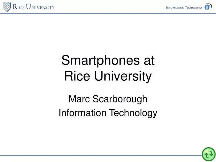 smartphones at rice university