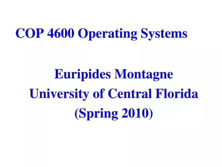 cop 4600 operating systems