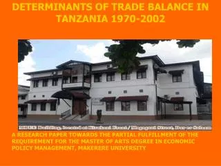 A RESEARCH PAPER TOWARDS THE PARTIAL FULFILLMENT OF THE REQUIREMENT FOR THE MASTER OF ARTS DEGREE IN ECONOMIC POLICY MAN