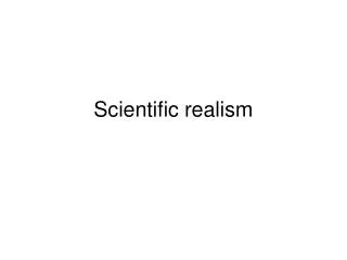 Scientific realism