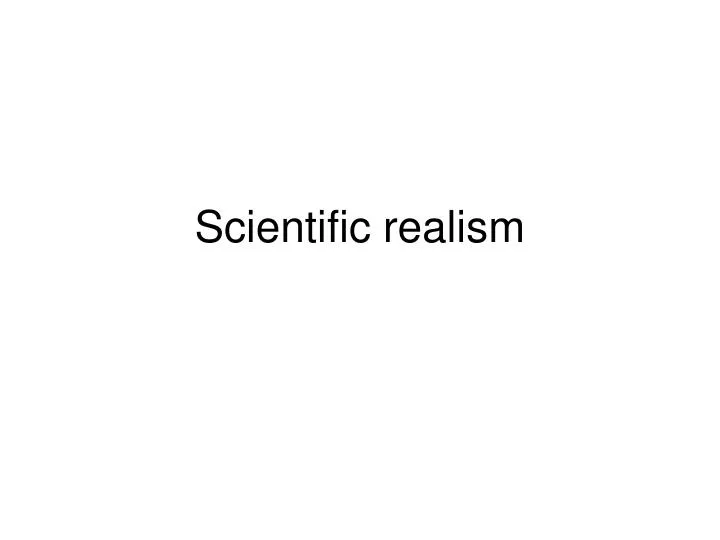 scientific realism