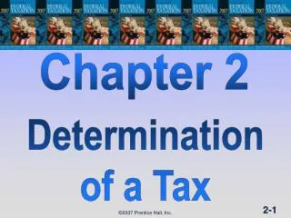 DETERMINATION OF TAX (1 of 2)