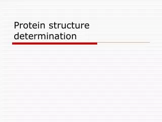 Protein structure determination