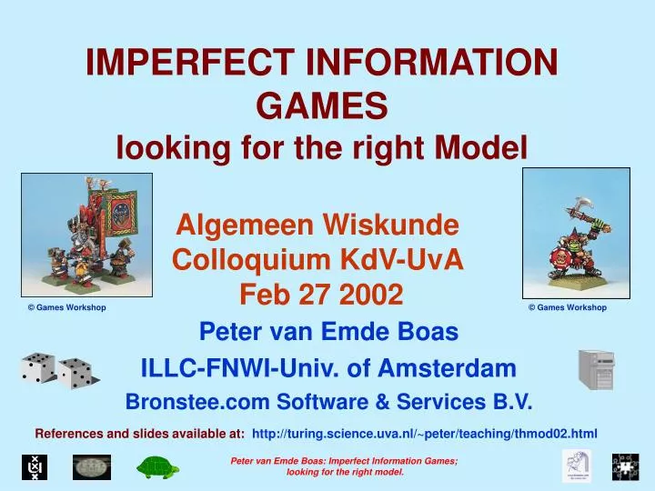 imperfect information games looking for the right model