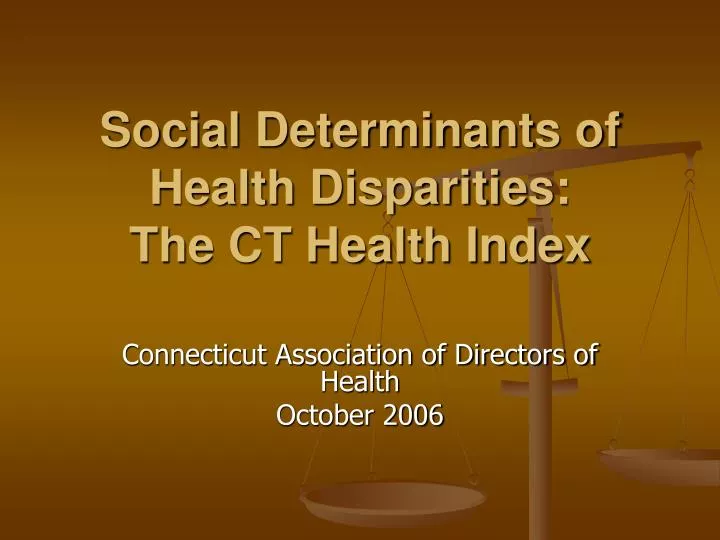 social determinants of health disparities the ct health index