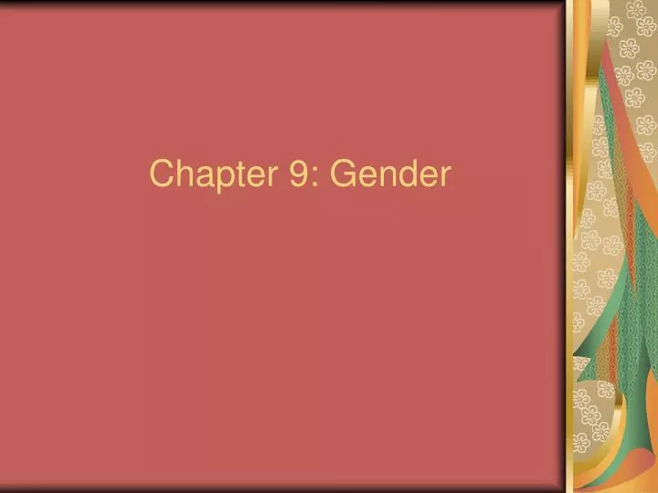 chapter 9 gender