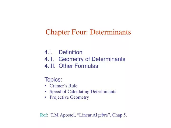 chapter four determinants