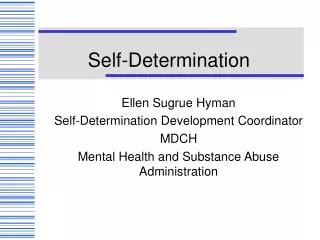 Self-Determination