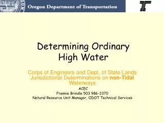 Determining Ordinary High Water
