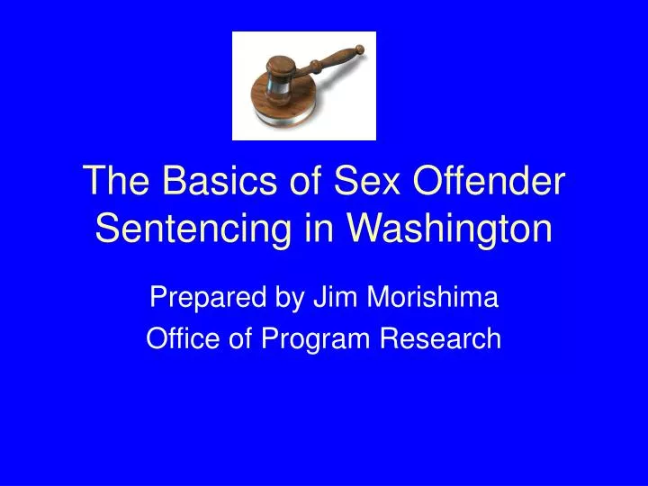 the basics of sex offender sentencing in washington