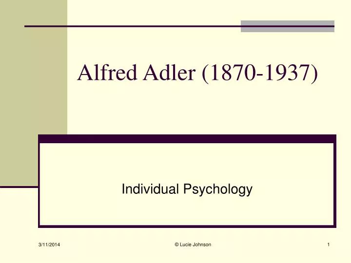 alfred adler 1870 1937