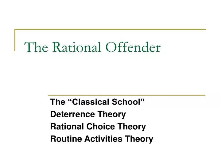 the rational offender