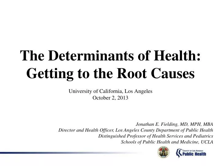 the determinants of health getting to the root causes
