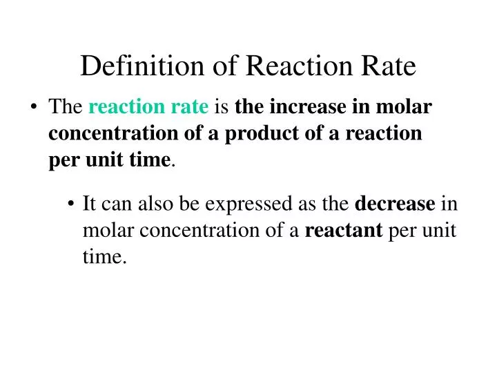 definition of reaction rate