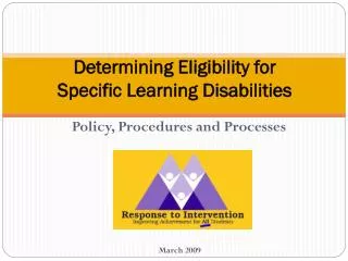 Determining Eligibility for Specific Learning Disabilities