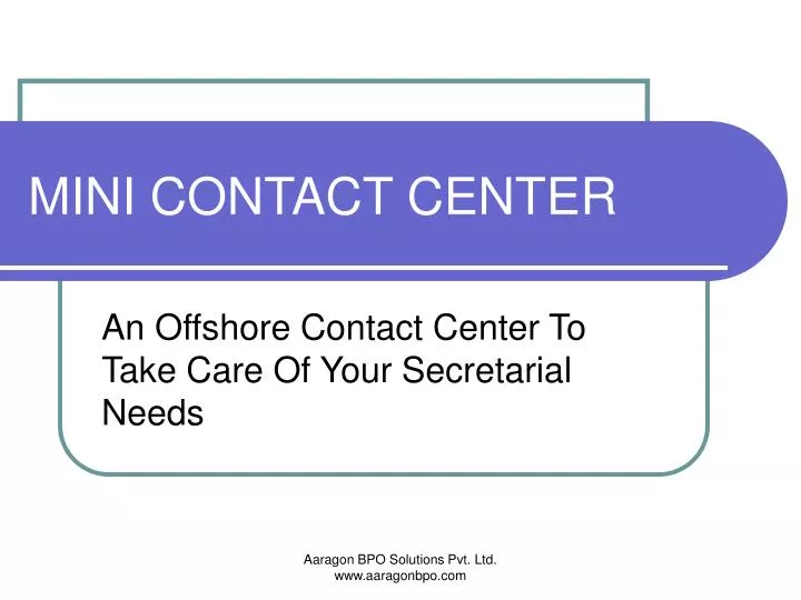 mini contact center