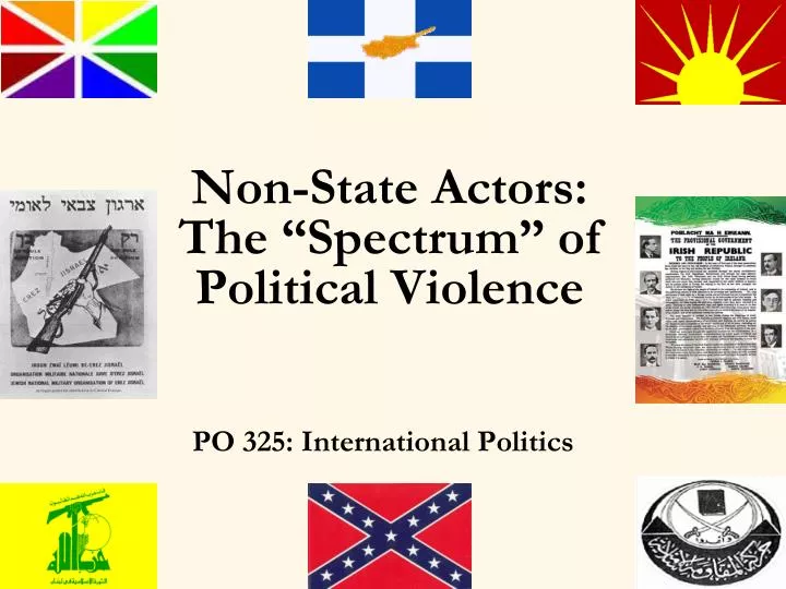 non state actors the spectrum of political violence