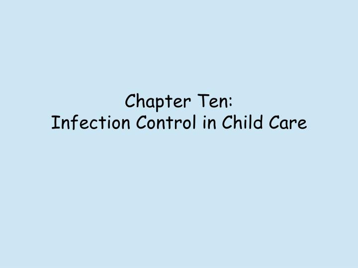 chapter ten infection control in child care