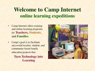 Welcome to Camp Internet online learning expeditions