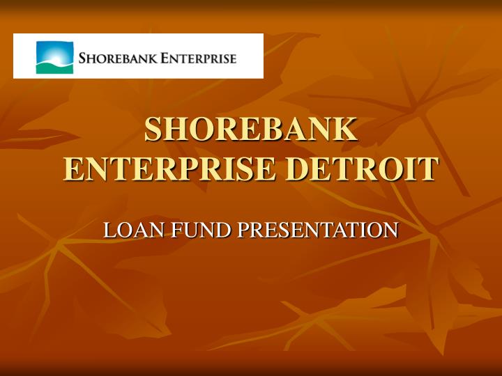 shorebank enterprise detroit
