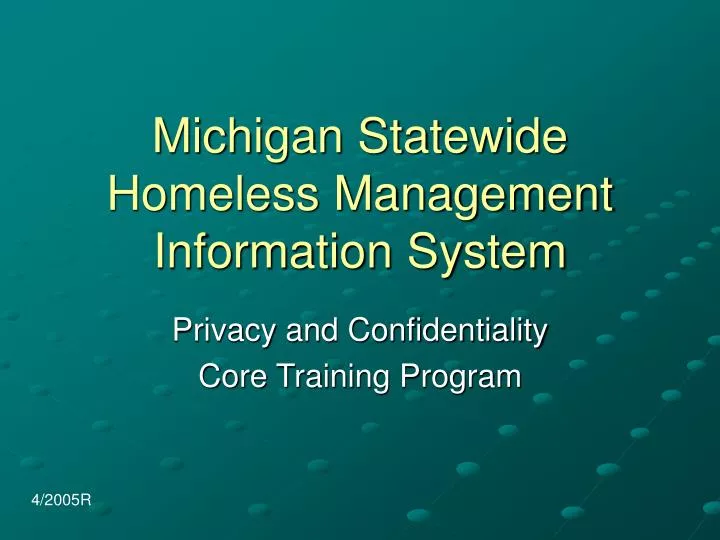 michigan statewide homeless management information system