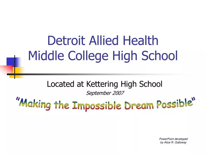 detroit allied health middle college high school