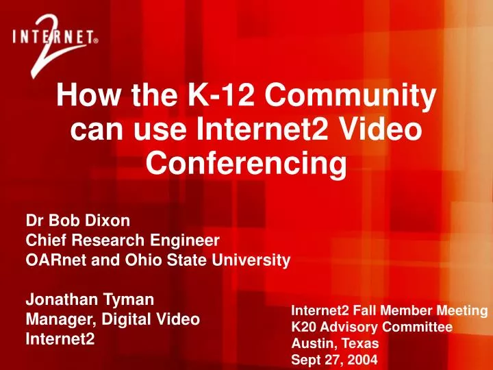 how the k 12 community can use internet2 video conferencing