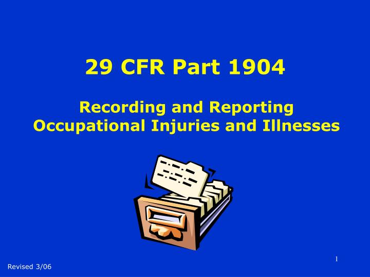 29 cfr part 1904