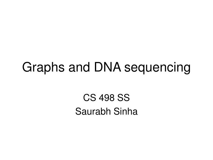 graphs and dna sequencing