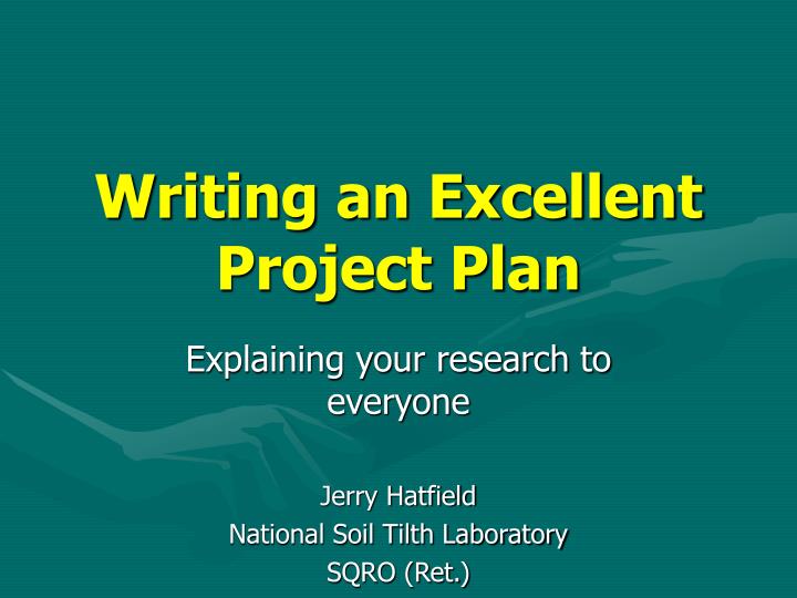 writing an excellent project plan